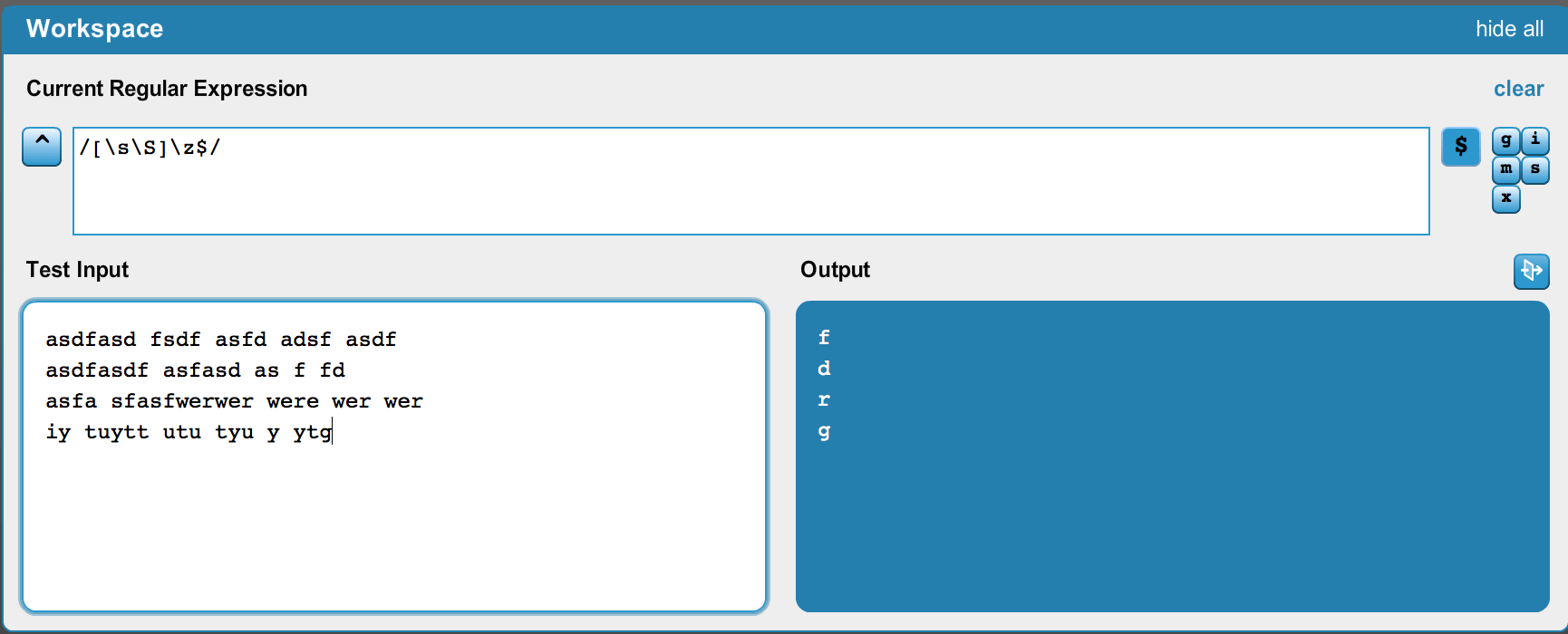 regex 正则表达式匹配文件中的最后一个换行符 Cache One
