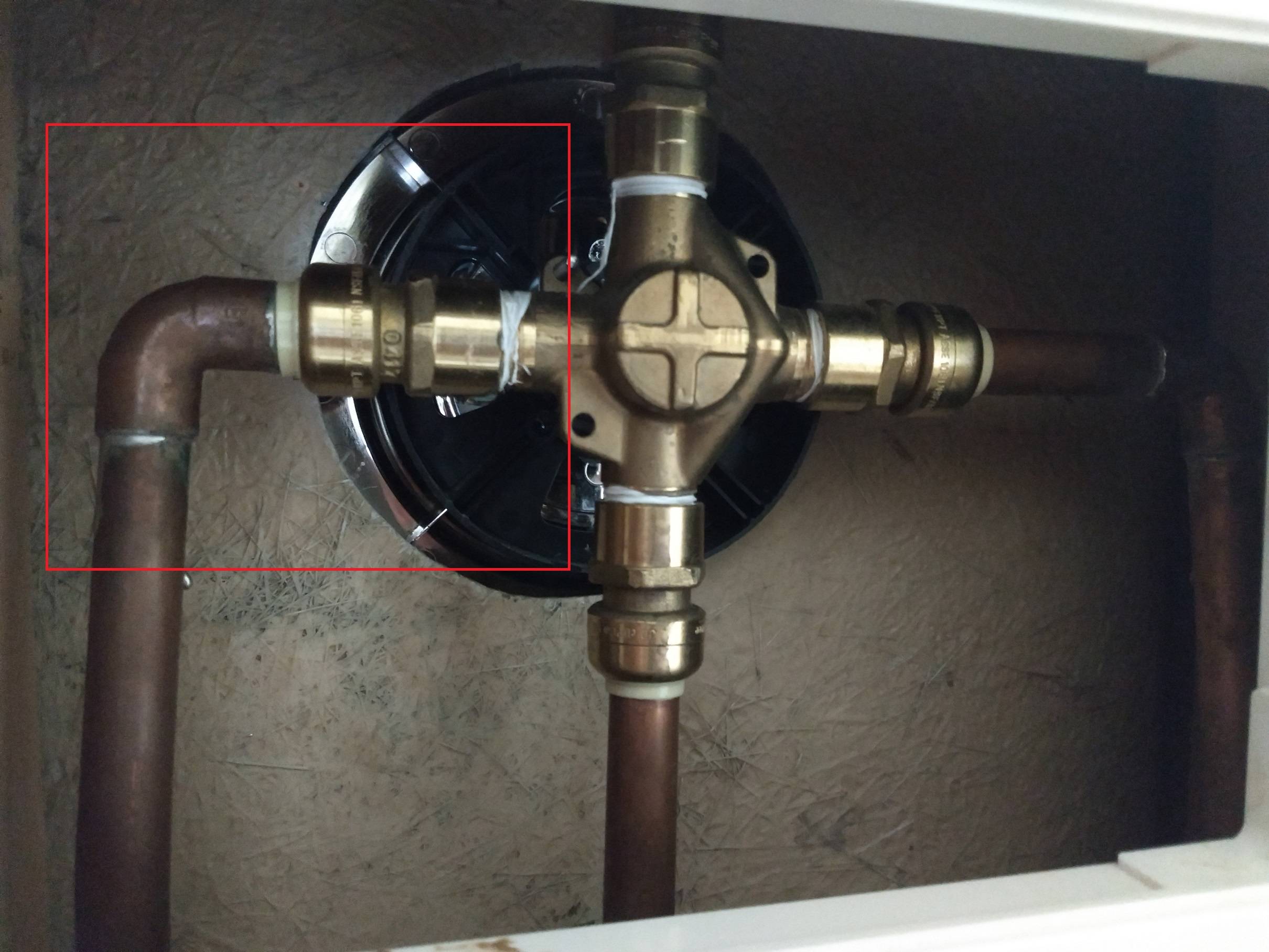 plumbing No hot water after installing shower could this connection