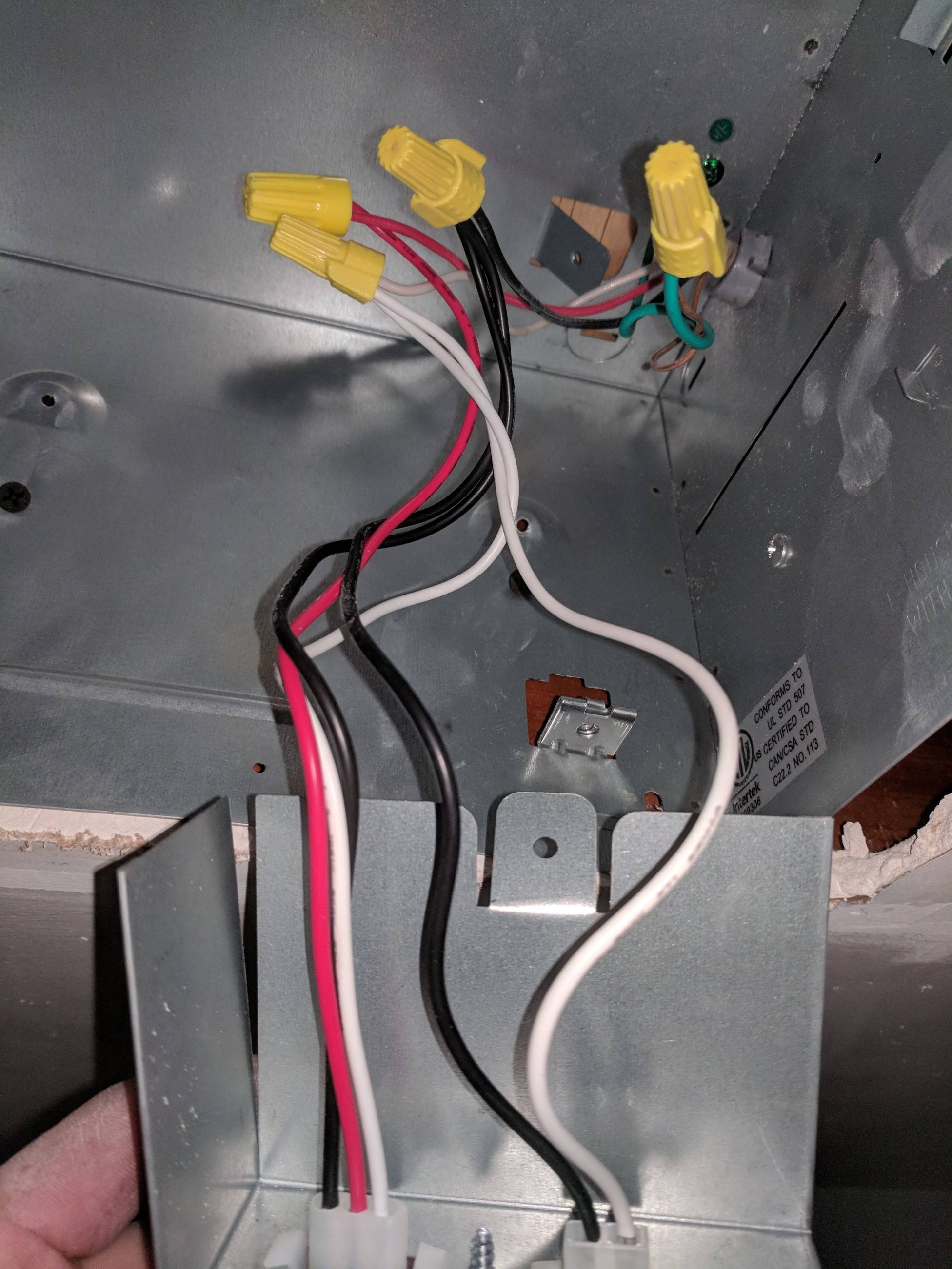 electrical - Trouble getting bathroom fan/light working - Home