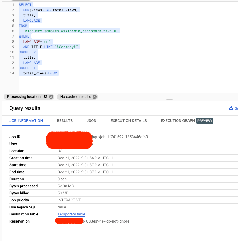 google bigquery Flexslots intermittently unable to execute trivial