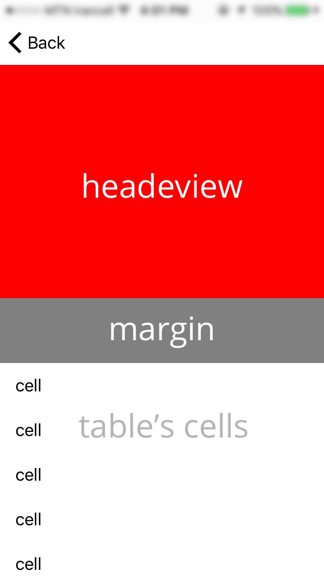 iOS swift margin between tableHeader and cell's Stack Overflow