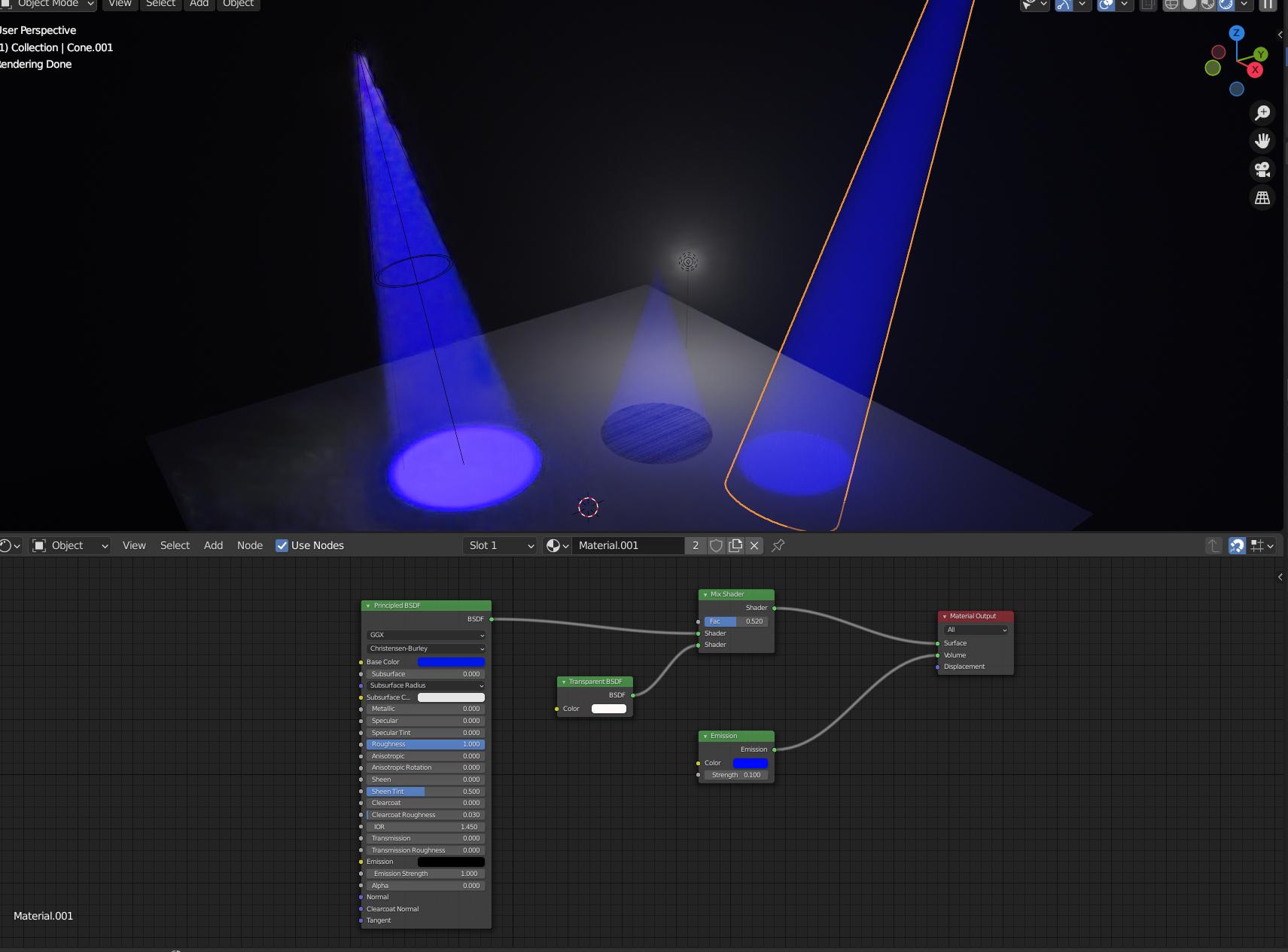 lighting How can I make cone look more like light? Blender Stack