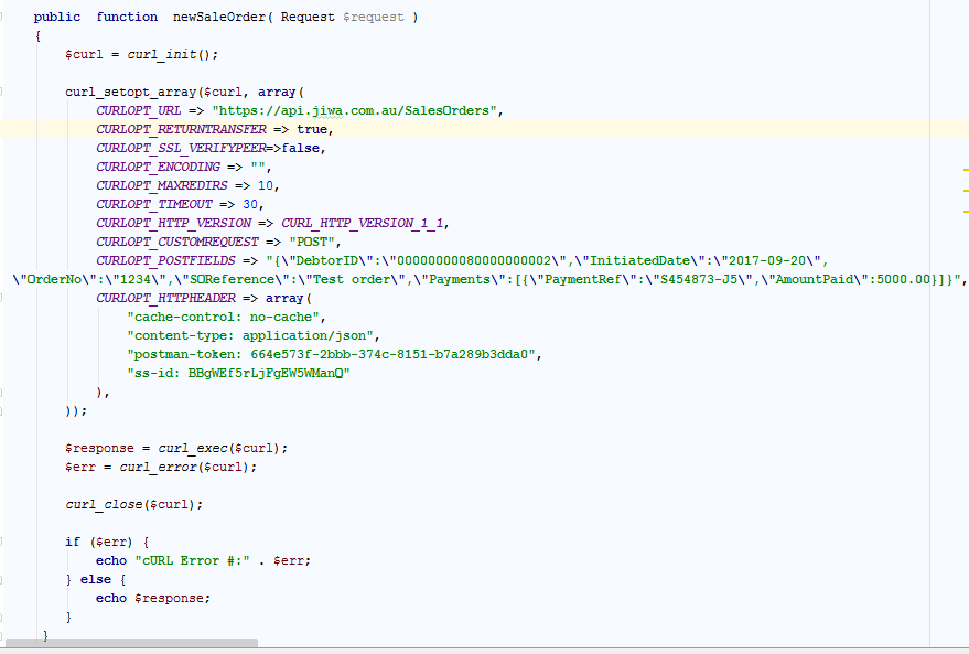 php how to Call RESTAPI with post method in CURL from laravel 5.6