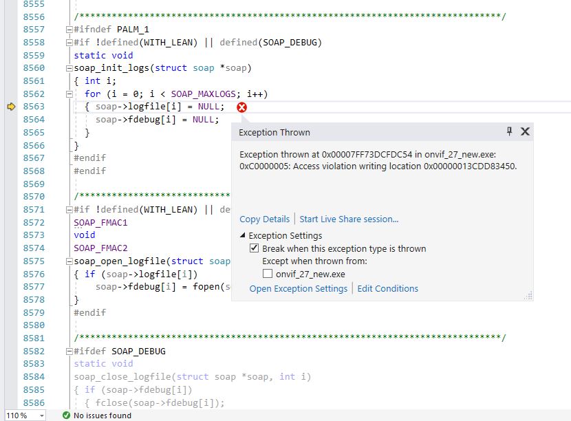 openssl ONVIF OnvifClientDevice execption in c++ Stack Overflow