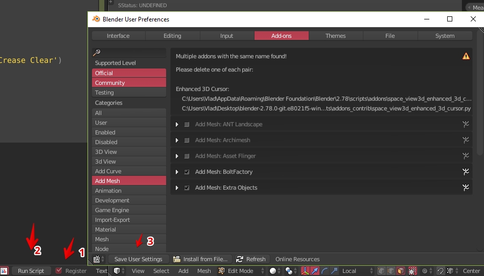 python Clearing creases via script Blender Stack Exchange