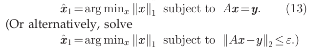 to solve constrained problem in python using l1 minimization