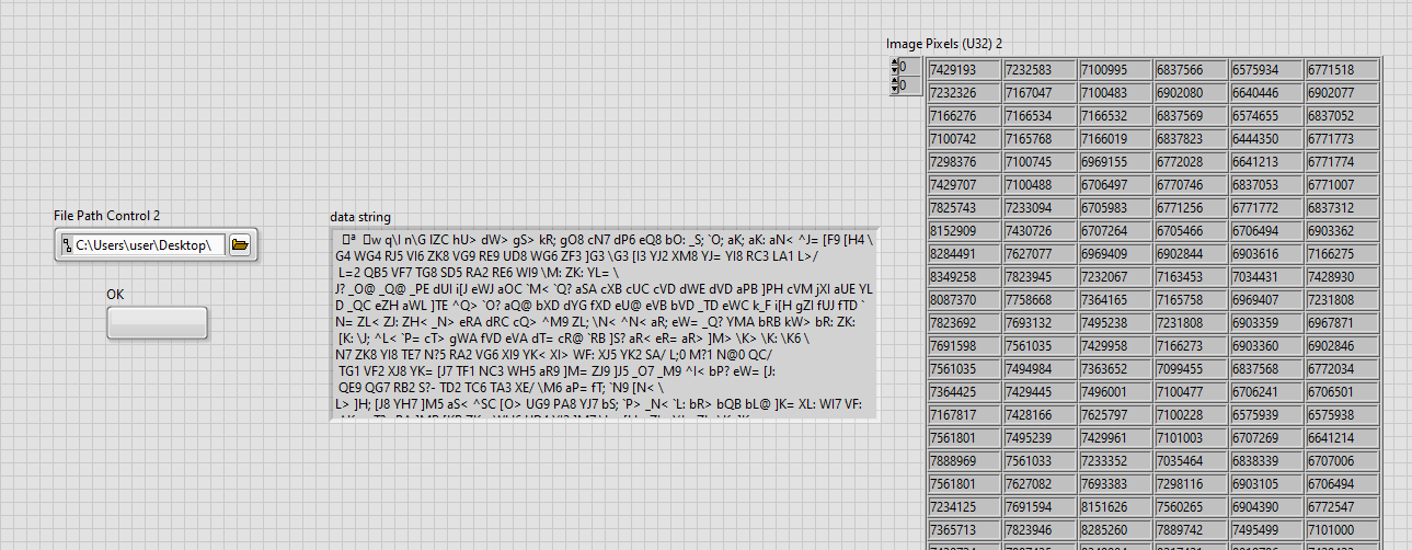 Image Create a LabVIEW IMAQ image from a binary buffer/file with and