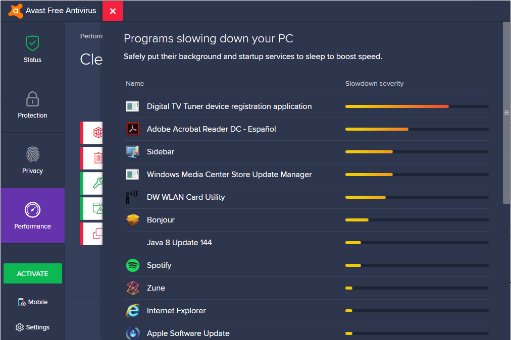windows 7 Avast detected slow program Super User