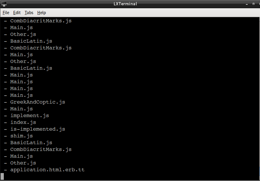 node.js to list all files in directory