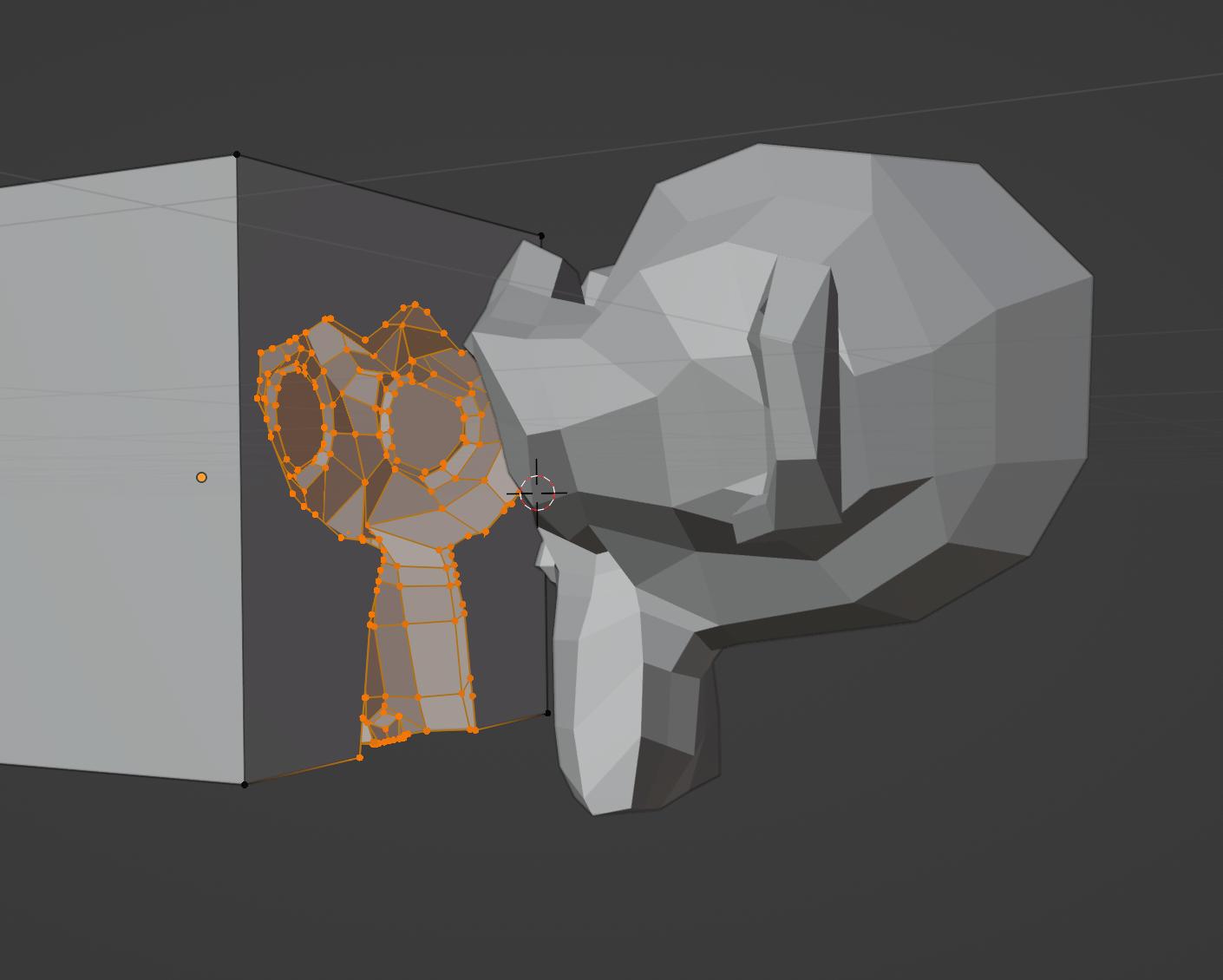 python Preserve vertices within a certain distance from another mesh