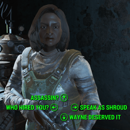 Fallout Is it necessary to wear the Silver Shroud outfit Love