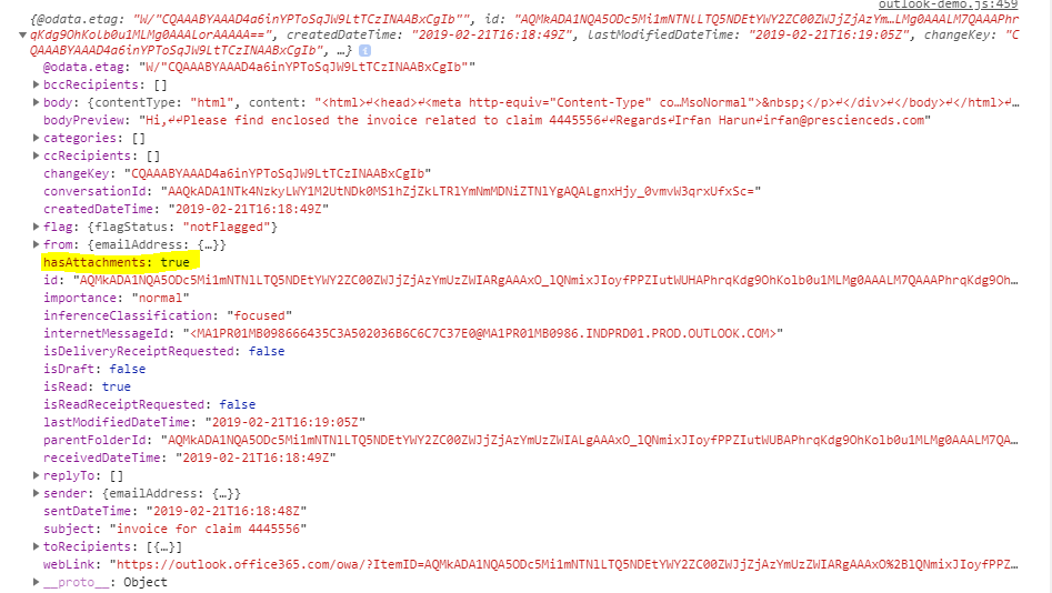 download attachments from mail using microsoft graph rest api Stack