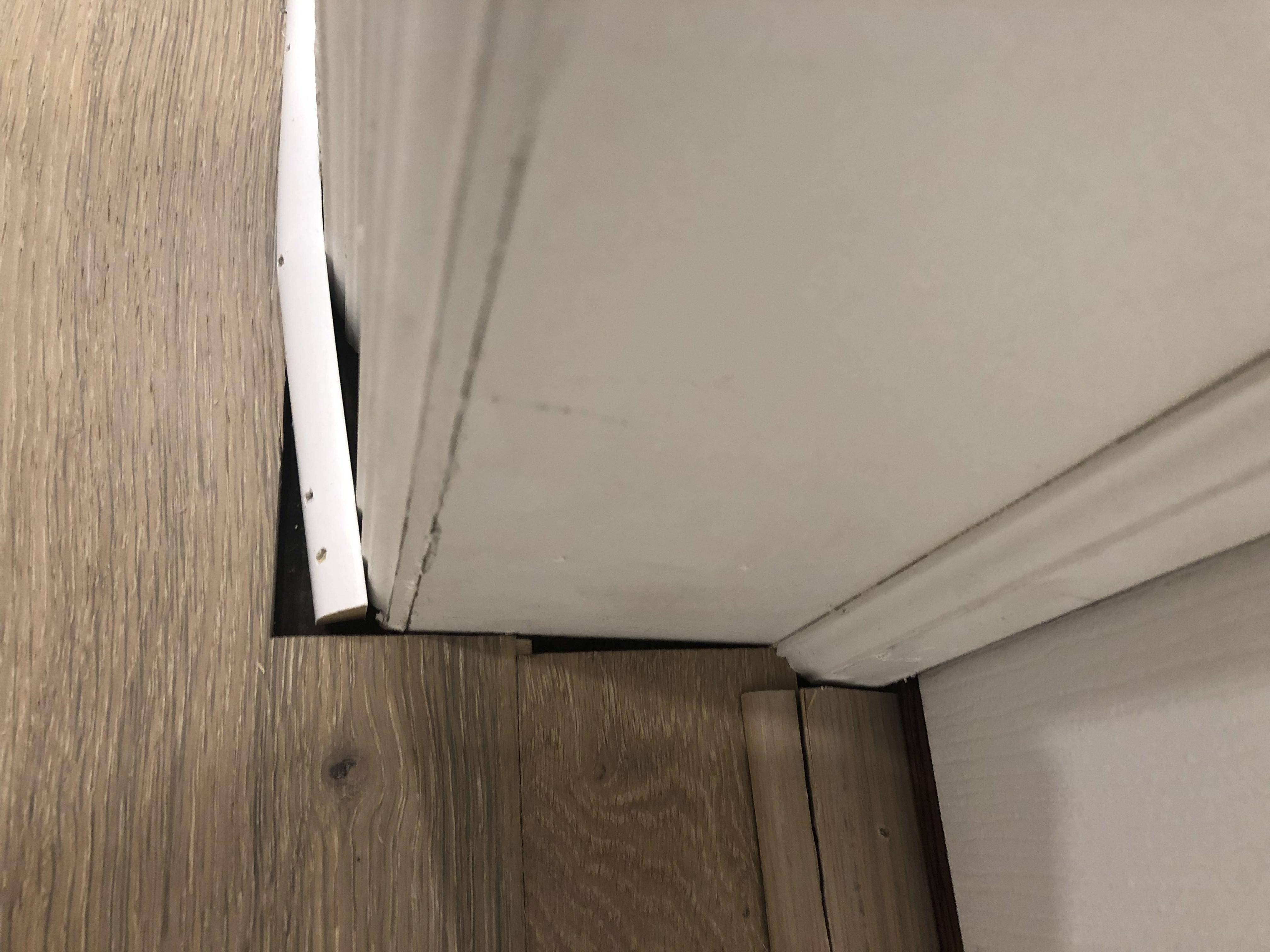 Large 1" Gap between new flooring and trim. Help! - Home Improvement