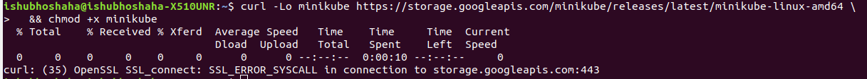 18.04 OpenSSL SSL_connect SSL_ERROR_SYSCALL in connection to storage