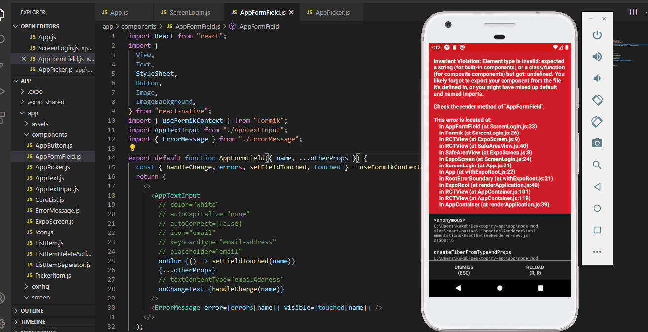 react native element is invalid expected a string Stack Overflow