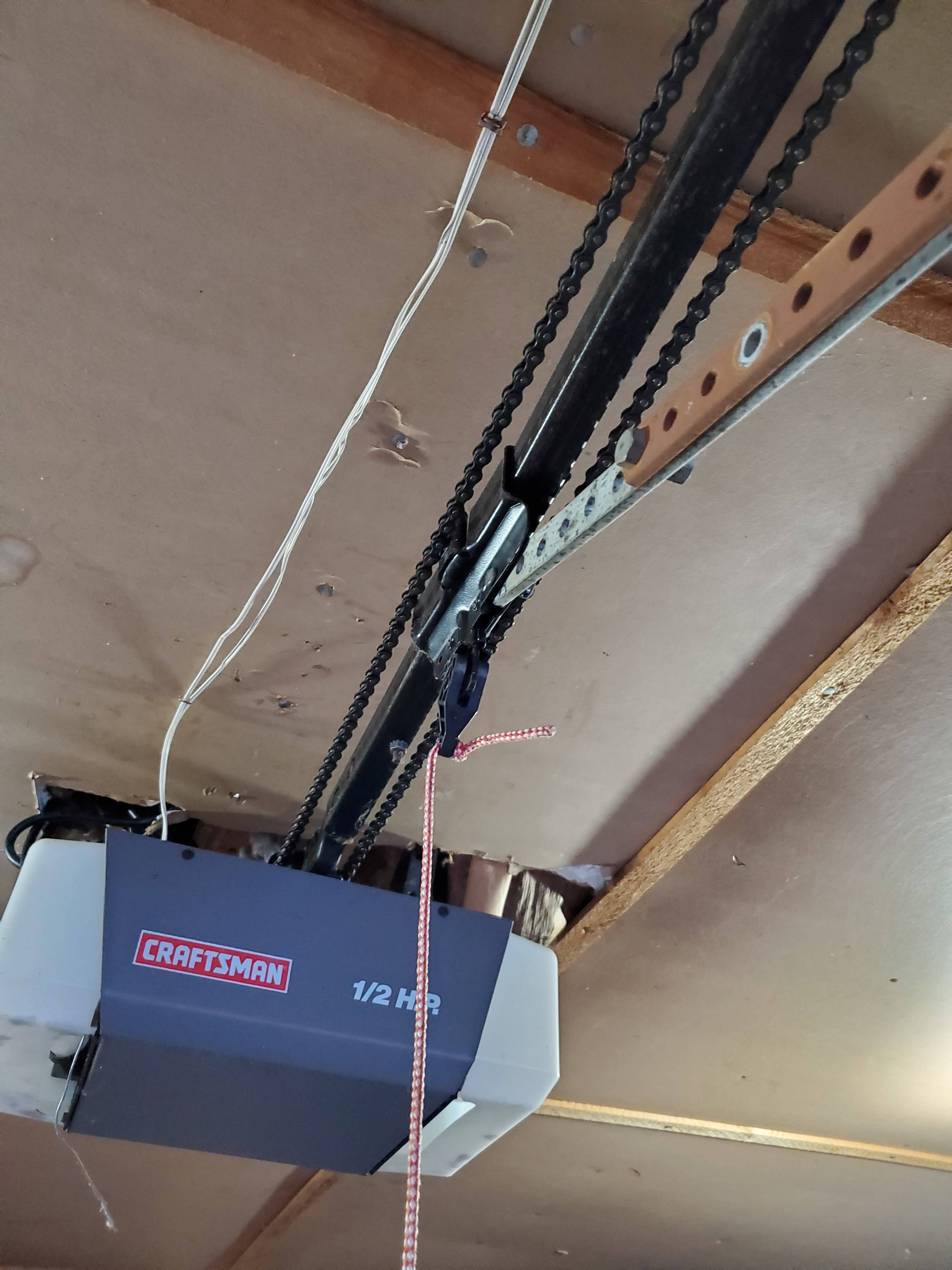electrical Release rope opens garage door but not the opener or door