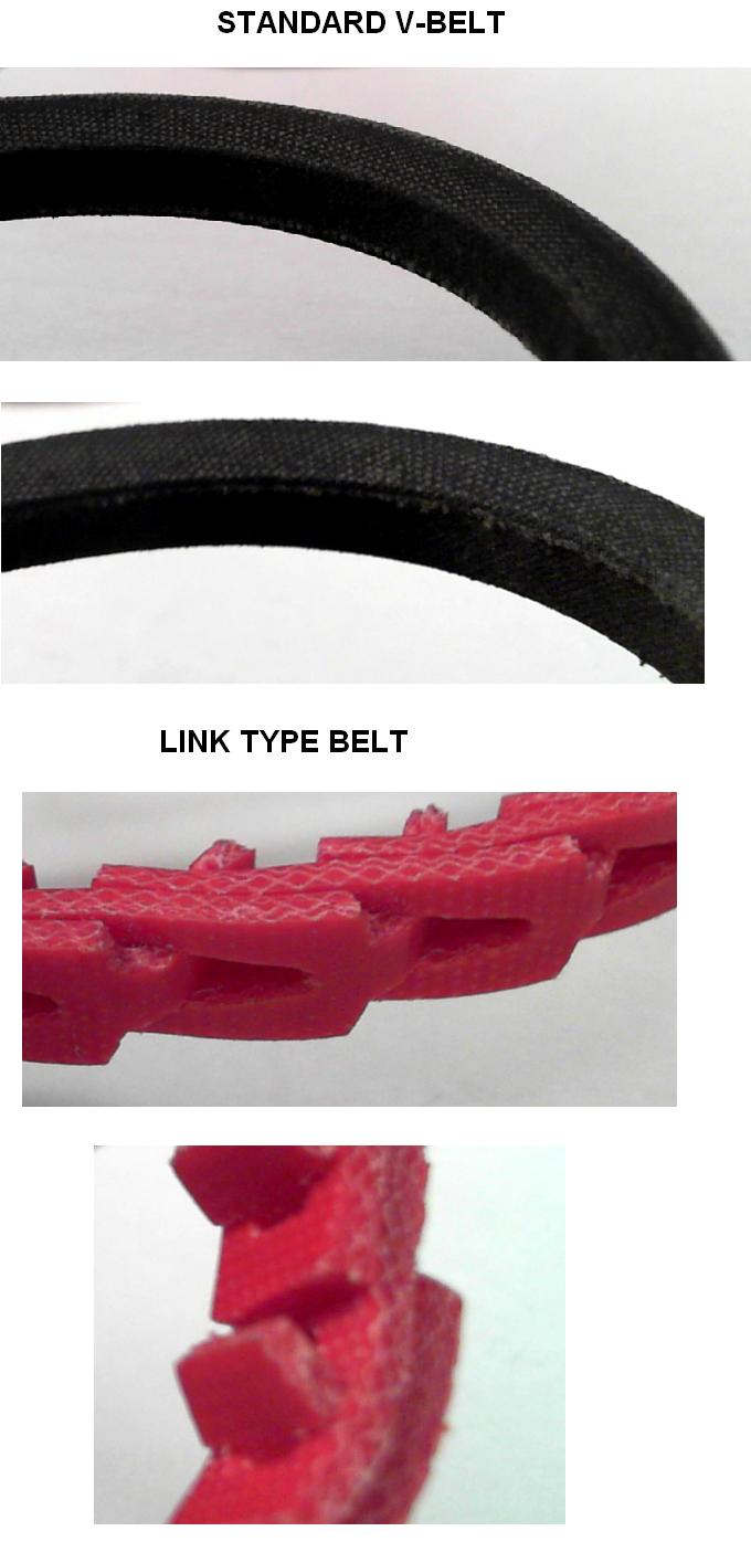 Do link type VBelts work in variable speed mechanism? Woodworking