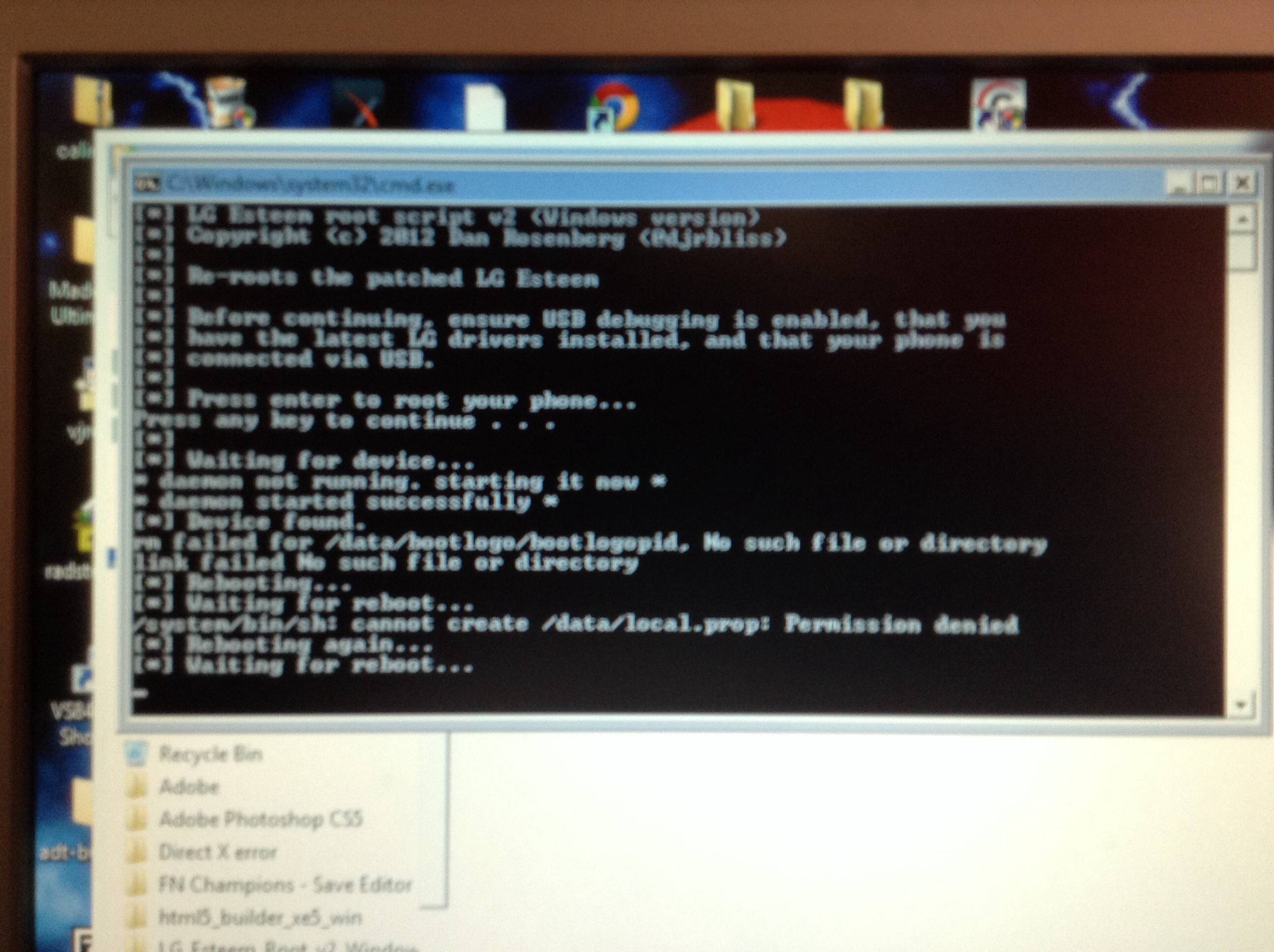 rooting Why do I get Permission denied error while trying to root