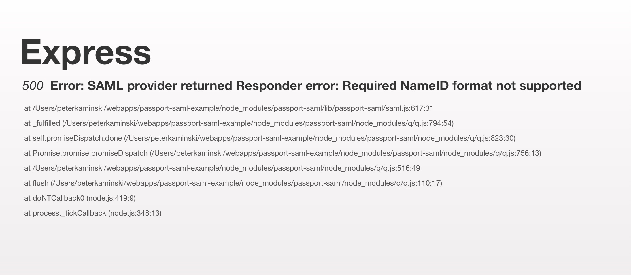 passport.js Responder Error with Shibboleth and Node.js Stack Overflow