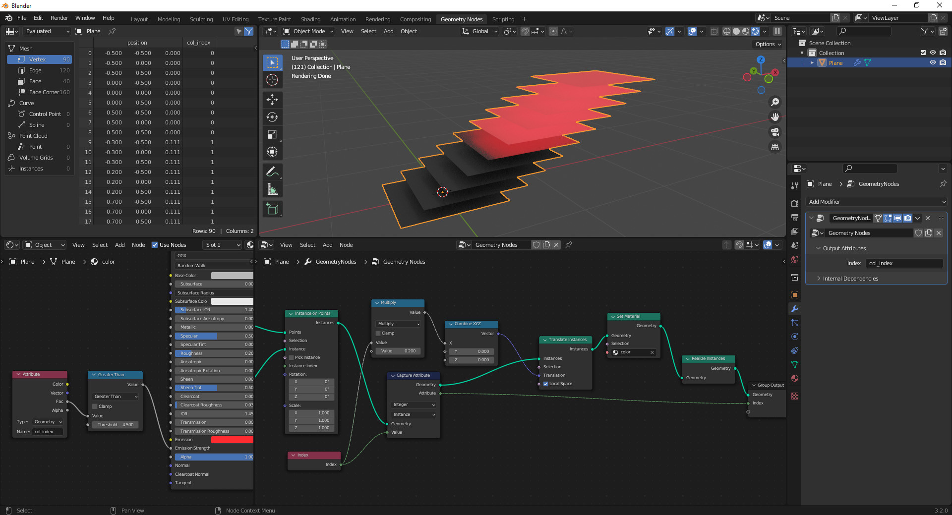 geometry nodes Extract or address each instance index Blender Stack