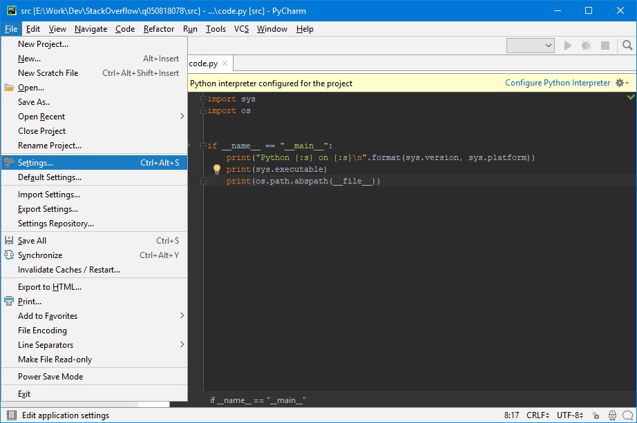 pycharm How to install Python using the "embeddable zip file" Stack