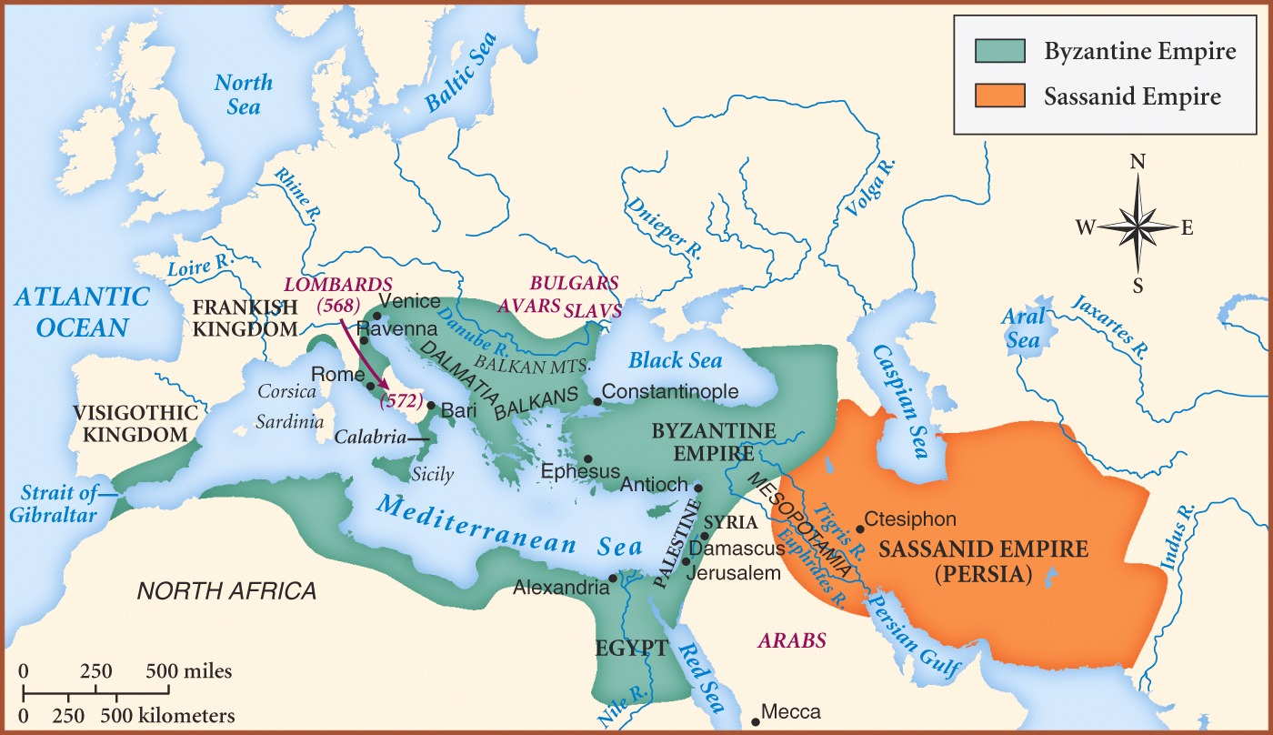 byzantine empire What disruptions were brought about by Islam that