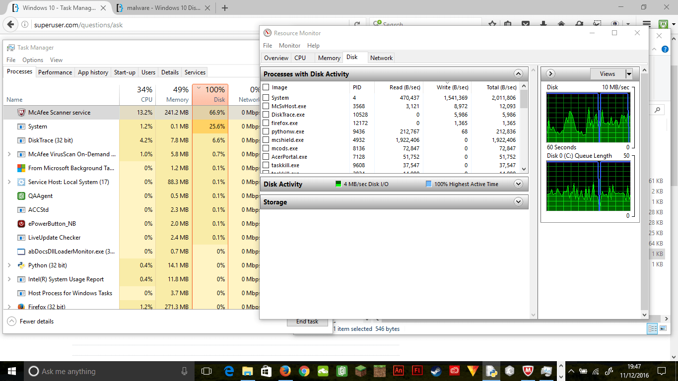 hard drive Windows 10 Task Manager Says Disk Is At 100 Usage