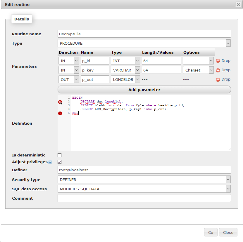 mysql AES_Decrypt() returning null value Stack Overflow