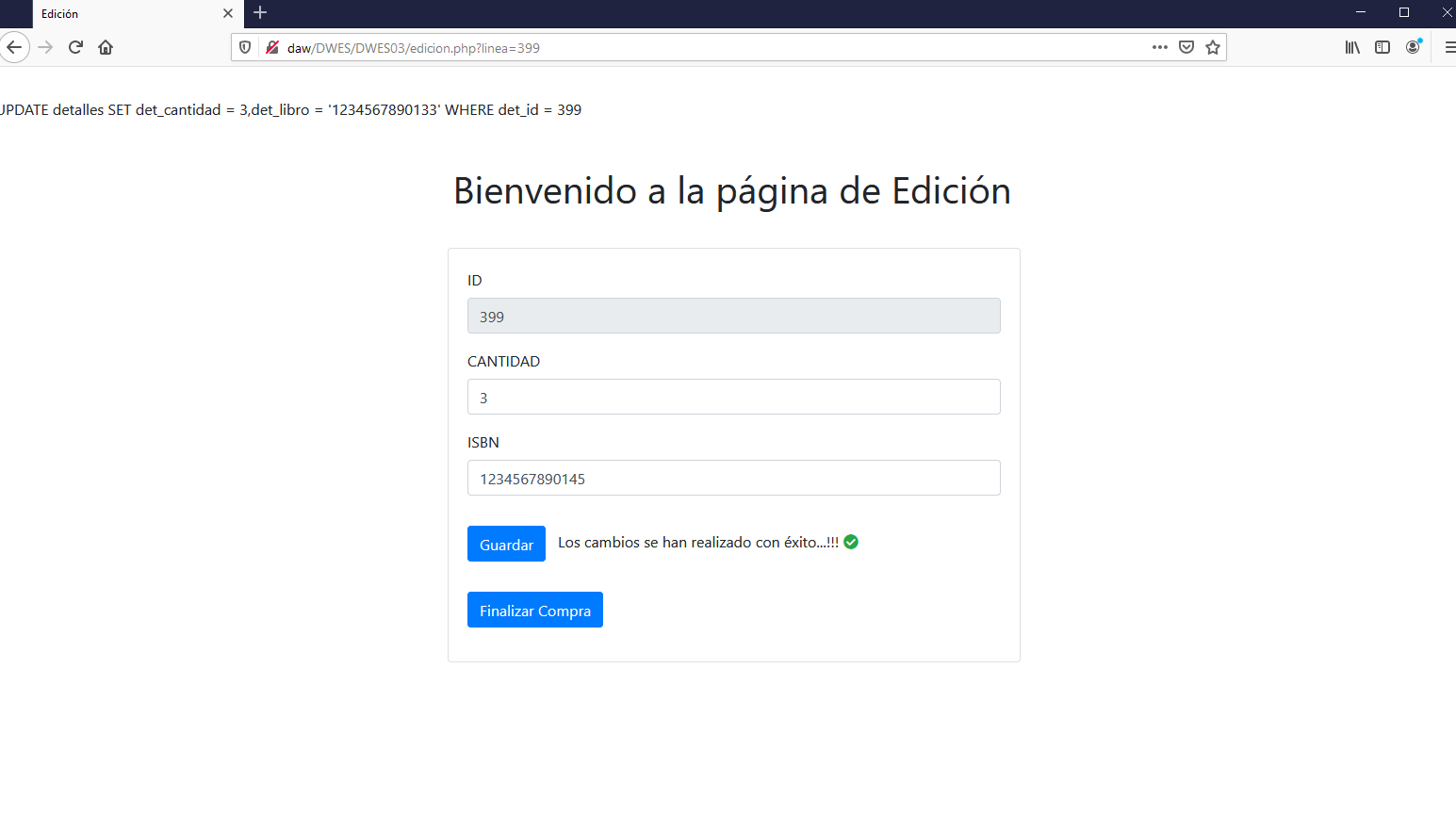 bootstrap ¿Cómo actualizar dos campos en php update? Stack Overflow