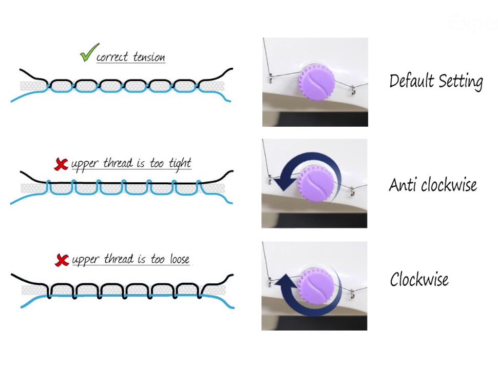 sewing machine Pfaff 360 straight stitches are slightly slanted