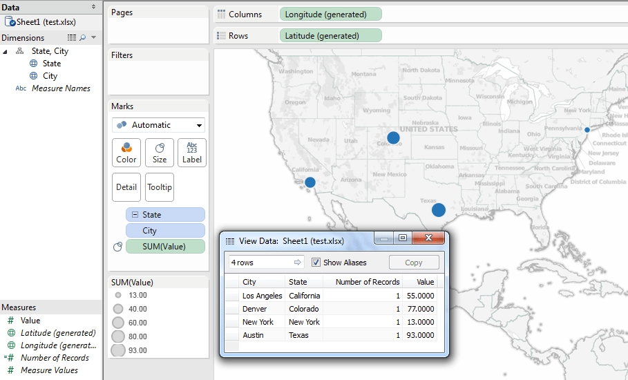 Automatic State Map In Tableau How do i embed a state map in tableau Stack Overflow