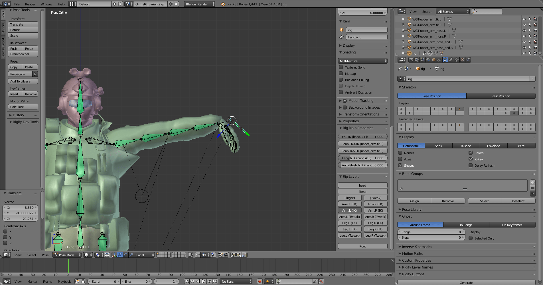 bones Rigify vertex groups mesh deform error Blender Stack Exchange