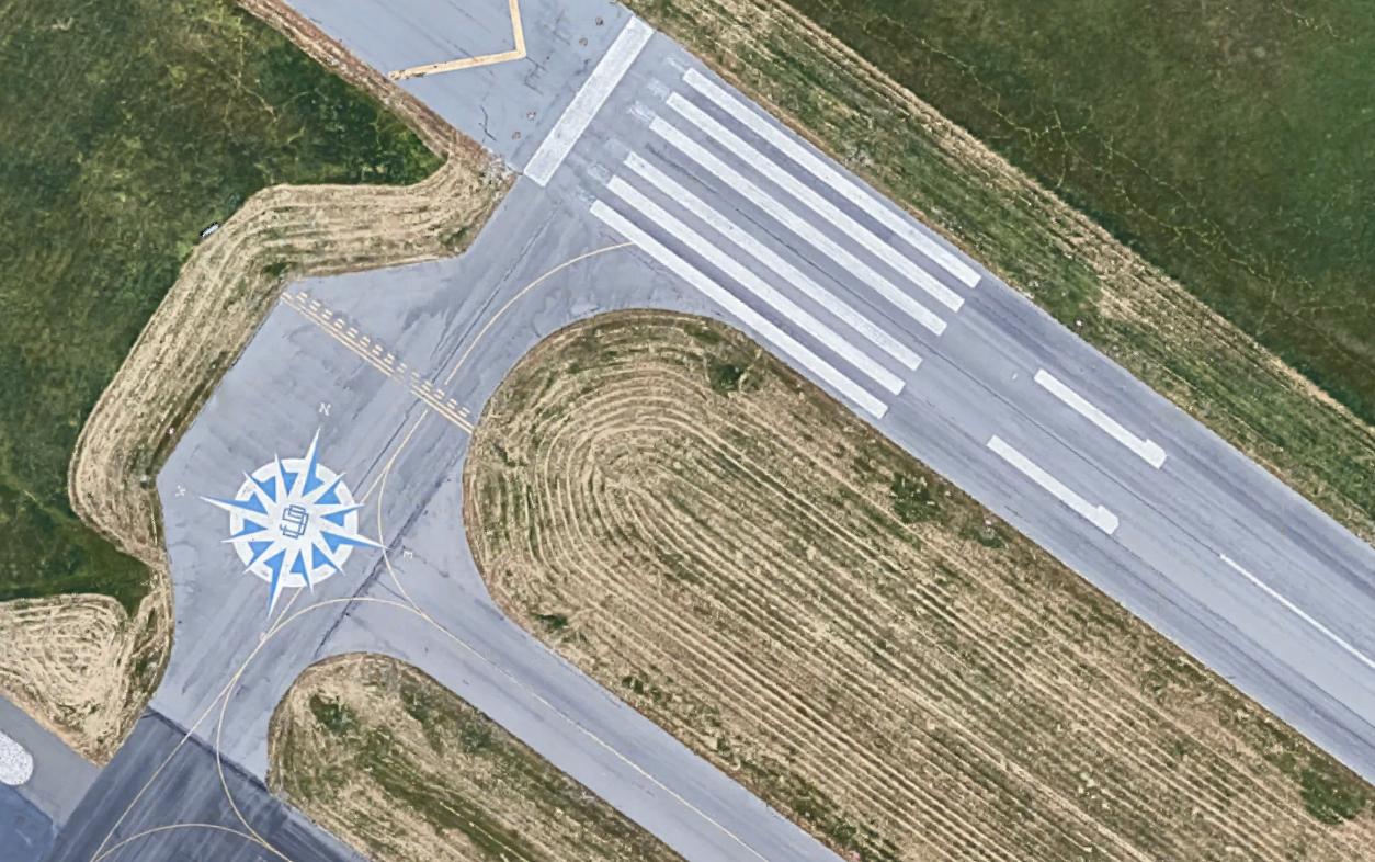 airport Is a Compass Swing Platform part of a runway or taxiway