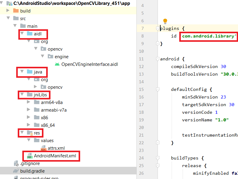 java Could not import the OpenCV Library in Android