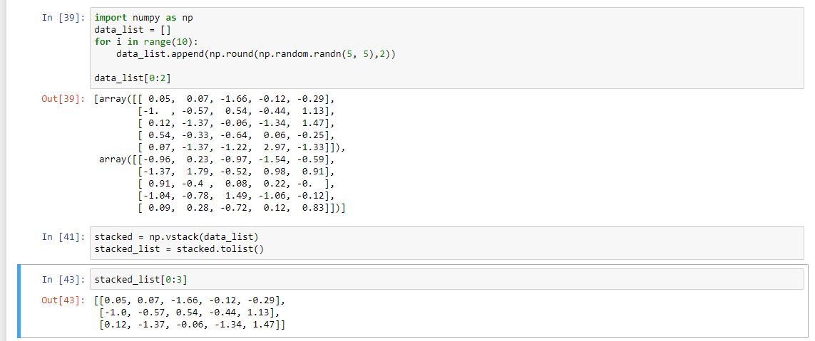 python Troubles with for loop, .append, np.asarray Stack Overflow