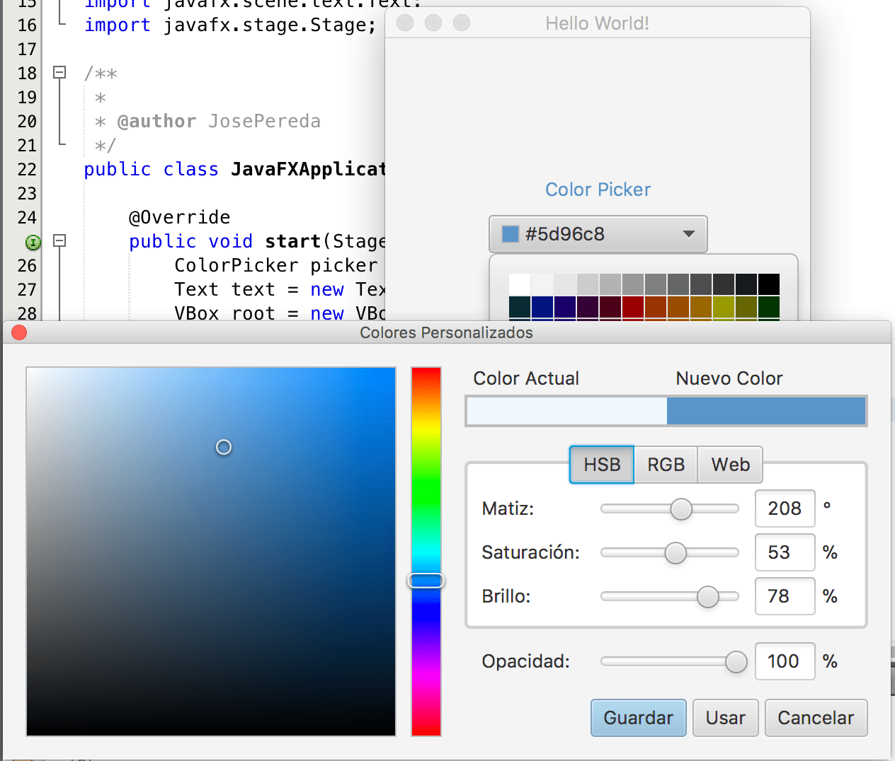 java Is it possible to get the 'new color' in JavaFx ColorPicker? Stack Overflow