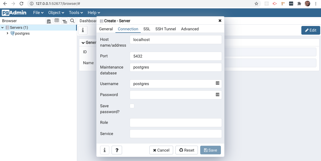 postgresql Databases in psql Don't Show up in PgAdmin4 Stack Overflow