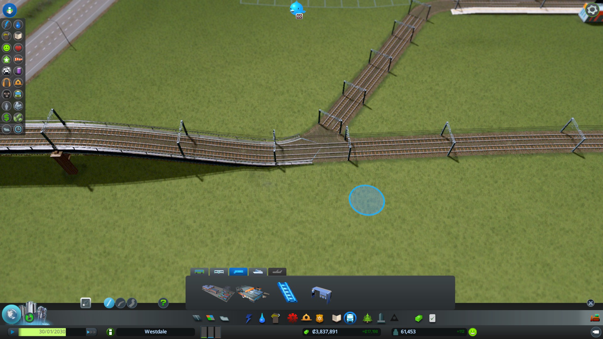 cities skylines Can a train cross this junction? Arqade