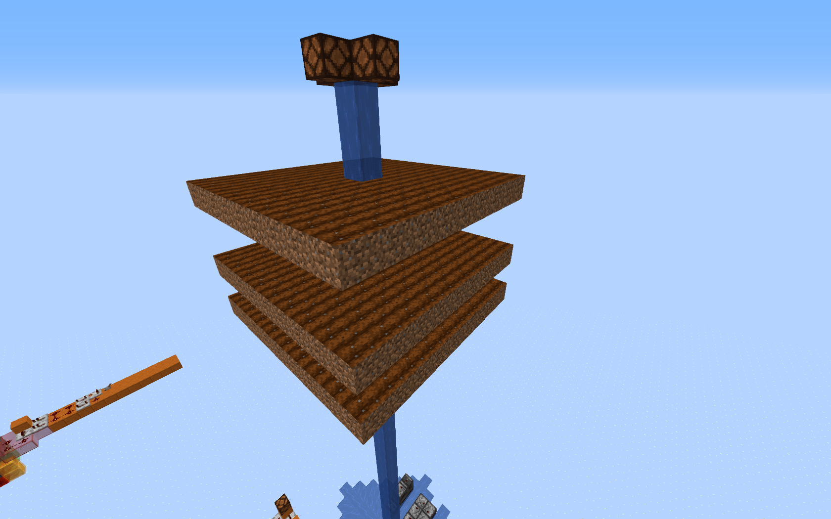 minecraft java edition Will water flowing directly downwards hydrate