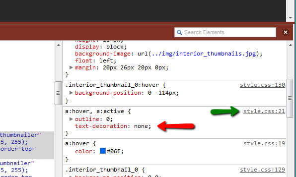 How to remove blue underline on text in Chrome CSS