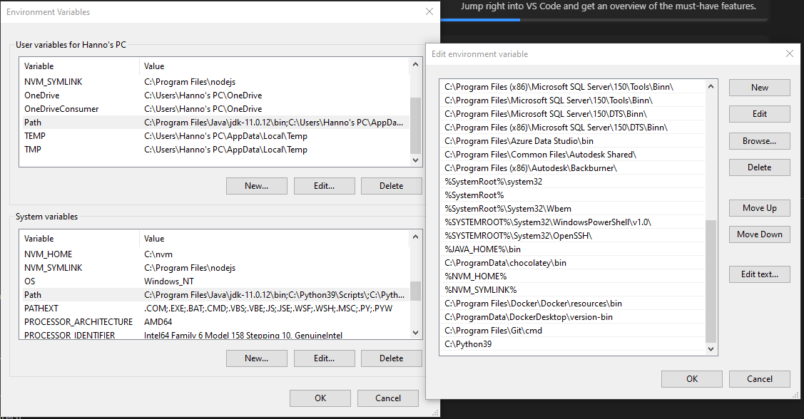 npm install failing due to Python executable React Template Python