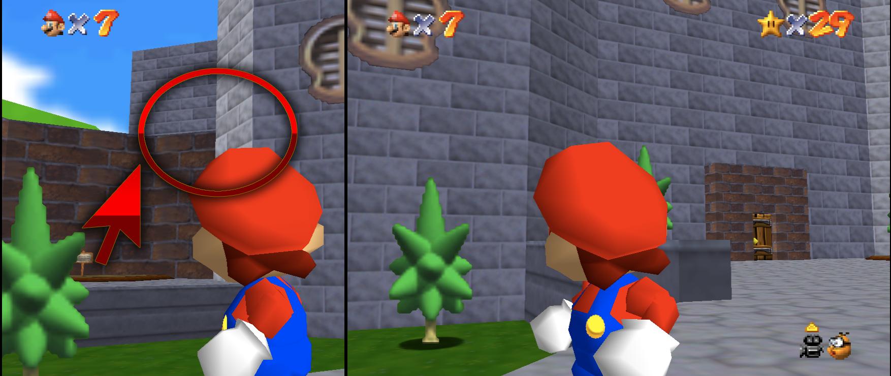 super mario 64 Is there a secret star in the castle courtyard? Arqade