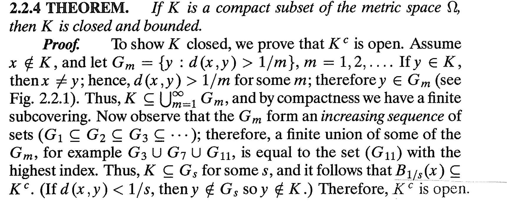 calculus - Question about the proof of "If K is a compact set of the
