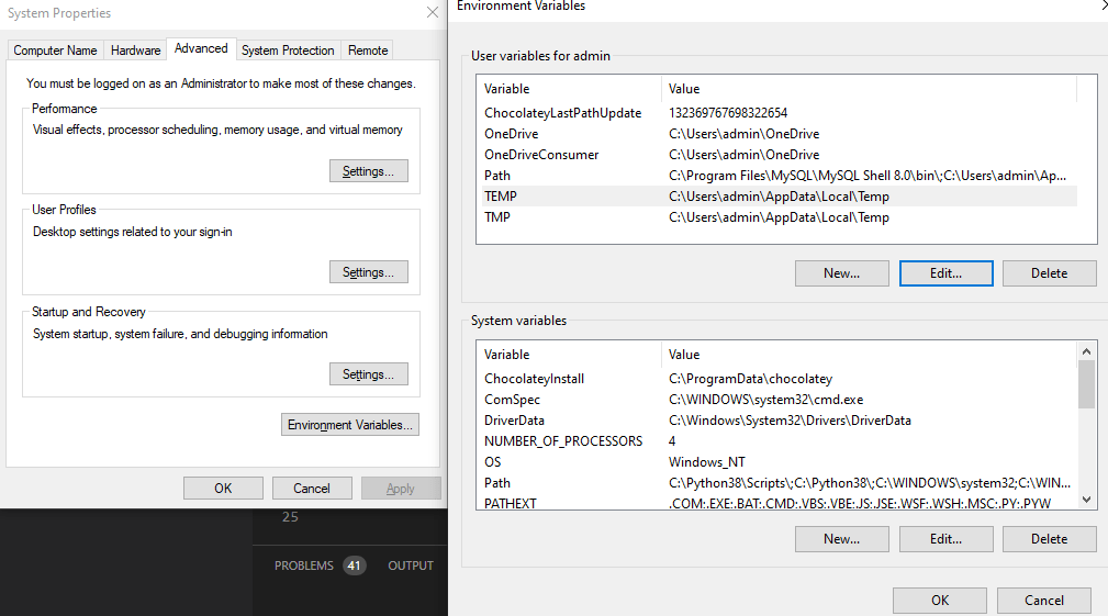 node.js View Nodejs environment variables in Windows Stack Overflow