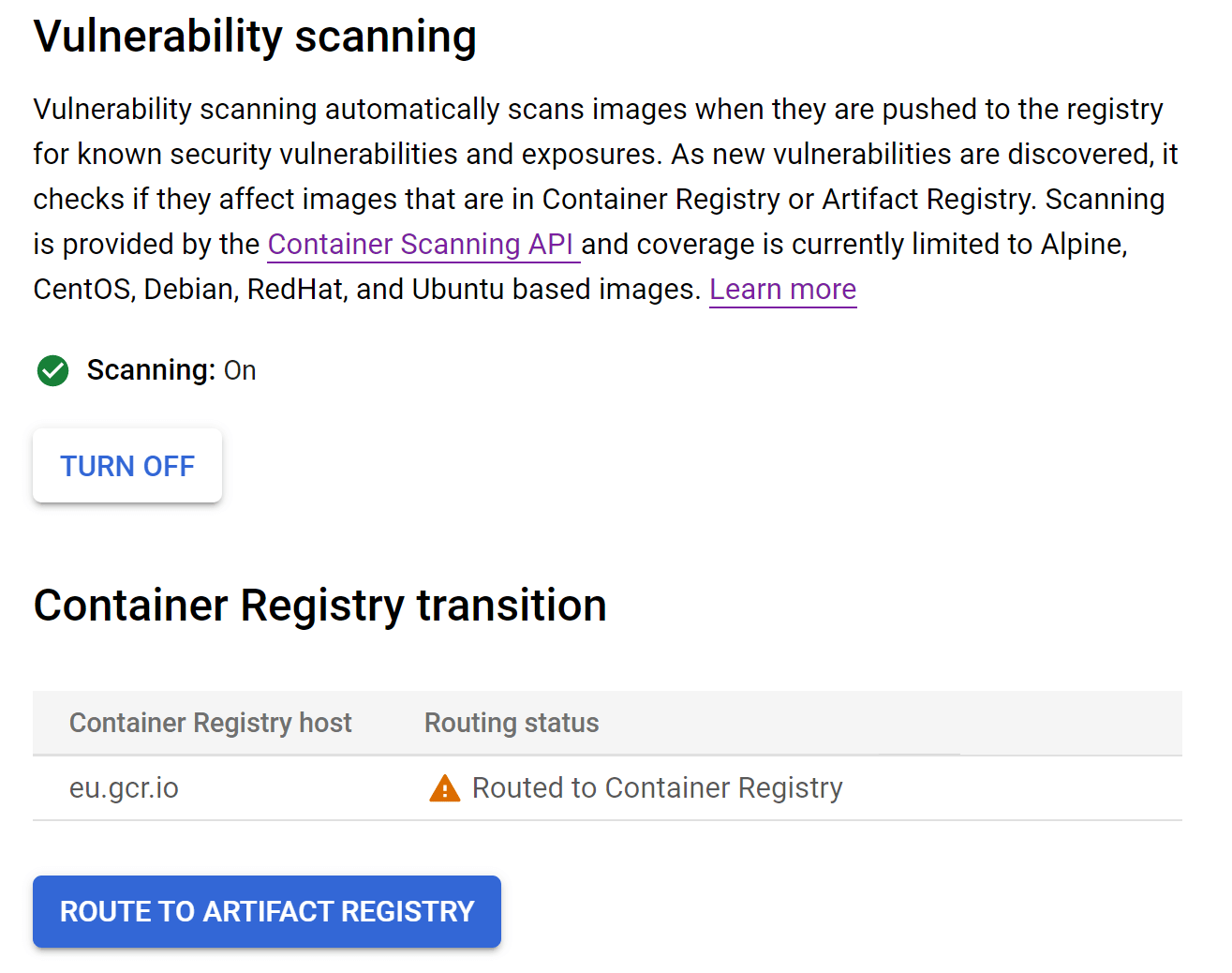 docker GCP Container Scanning not triggered by pushing to Artifact