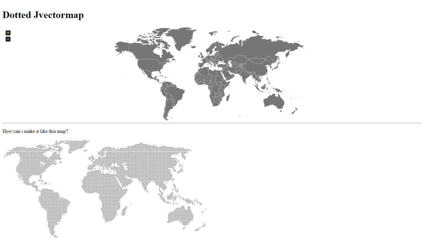 javascript use dotted world map in jqvmap Stack Overflow