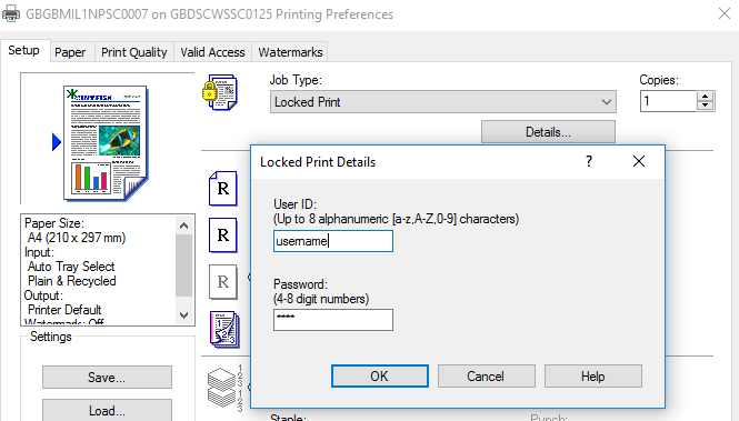 How do I change the default print settings in Excel?