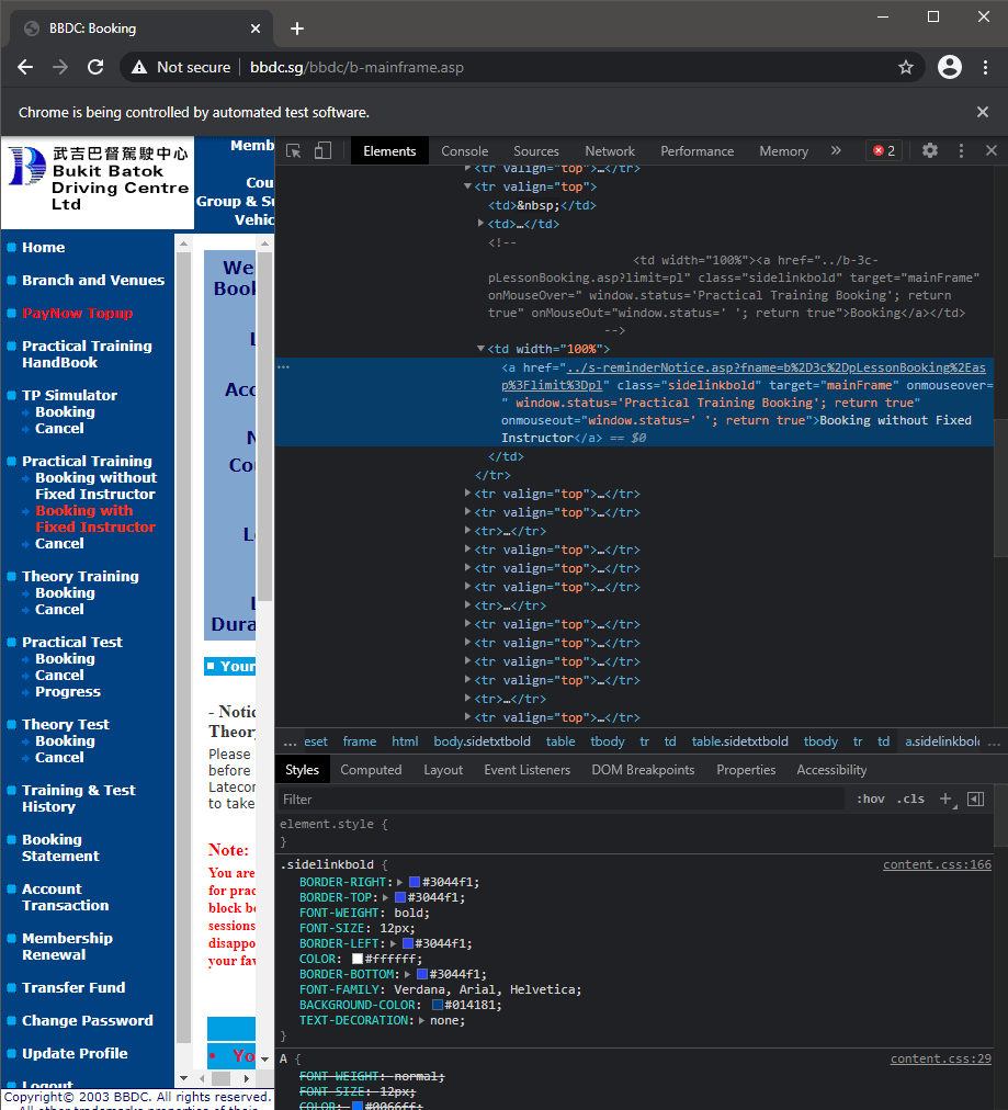 python How do I select the an element without an ID/text_link/name in