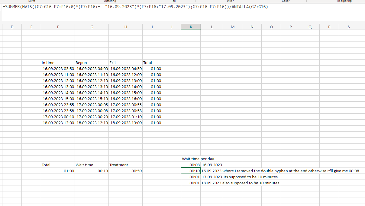 microsoft excel Exclude certain dates/time in a average range between