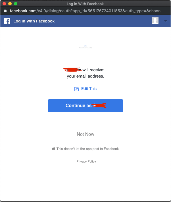 html Facebook Login not using Instagram_basic permission request